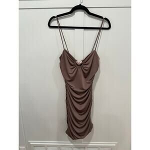 NWT Pitaya Brand Blue Blush O Ring Gathered Tank Dress Size M